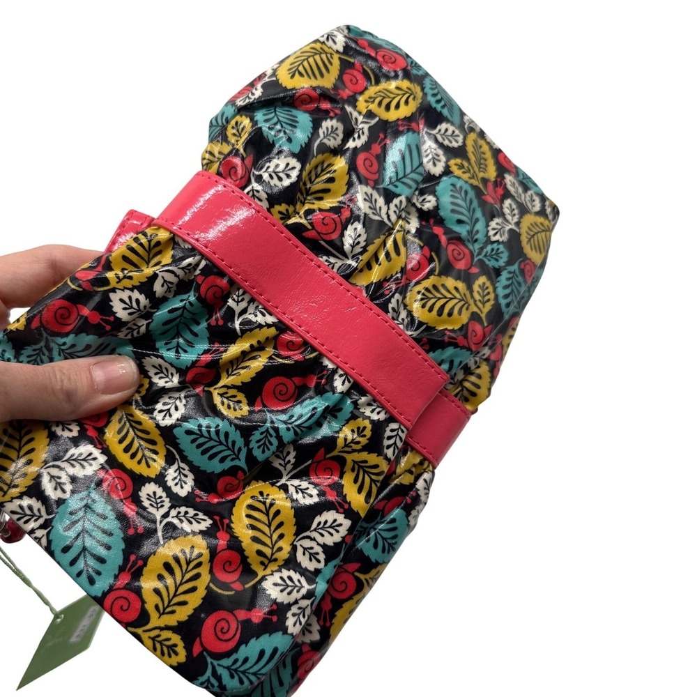 Vera Bradley Concert Clutch Crossbody Happy Snails New Floral Leaf Bag